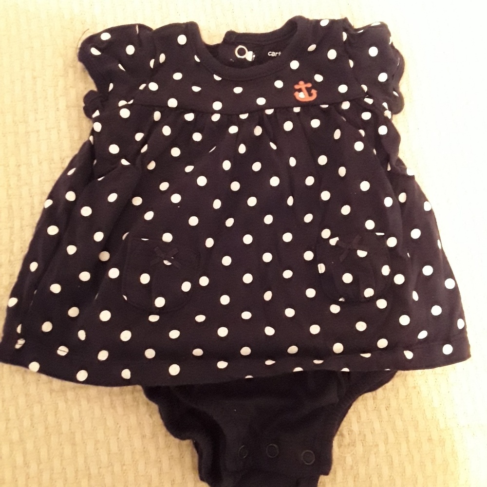Carter's 3m all in one dress brand new